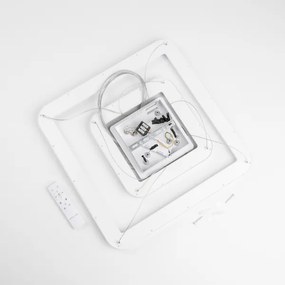 Brilagi - Lustră LED reglabilă pe cablu FALCON SLIM, 78 W, 230 V, 50x50 cm, albă + telecomandă