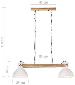 Lampa suspendata industriala, 25 W, alb, 109 cm, E27 1, Alb, 1