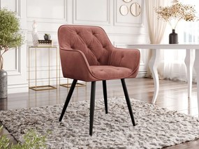 Scaun sufragerie Alunax (teracotă + Negru) . 1103367