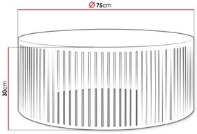 Măsuță de cafea Konezo (Alb + Alb arctic) . 1103726