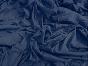 Cearsaf Jersey LUNA albastru inchis 160 x 200 cm, set 2 bucati