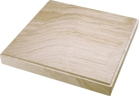 Masuta de cafea design LUX din travertin Sartoria, 83x83cm