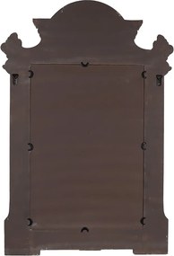 Oglinda de perete, verde, din lemn, aspect vintage, 75x4x110 cm