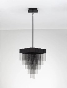 Lustra LED suspendata design modern REVIA negru