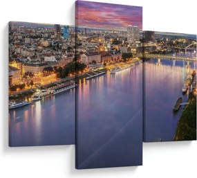 Tablou cu orașul Bratislava cu râu (90x60 cm)