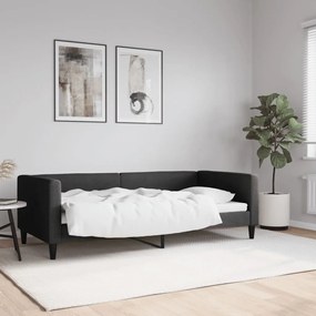 353995 vidaXL Cadru de pat, negru, 90x190 cm, material textil