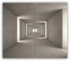 Tocator din sticla tunel de beton