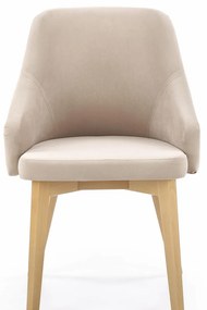 Scaun Toledo 2 velvet bej/stejar miere Solo 252