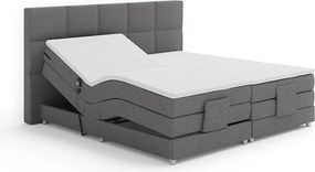 Pat electric reglabil, arcuri, gri, 180x200, MURKO NEW