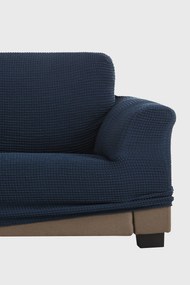 Husă canapea cu trei locuri Milos albastru închis bleumarin 180-230 cm