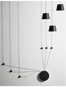 Aplica cu 6 pendule LED design modern Amadeo neagra NVL-9118635