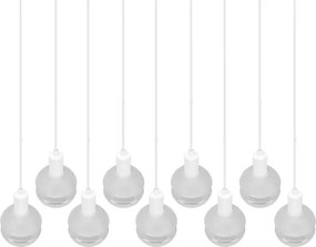 Trio - Candelabru suspendat pe cablu MELA 9xE14/25W/230V, alb