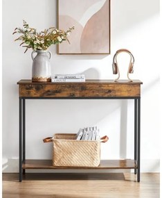 Masă laterală LUVOR maro/negru