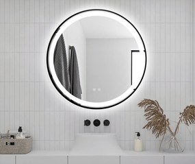 Oglinda led, Rotunda, 70cm, Esn10.1, lumina calda -rece