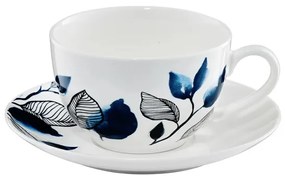 Set servire ceai sau cafea, 12 piese, 6 persoane, Blue Flower