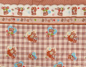 Lenjerii din bumbac pentru patut Culoare maro, TEDDY LOVE