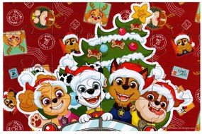 Puzzle pentru copii 4 in 1 PAW PATROL sarbatoreste Craciunul, 19x29 cm