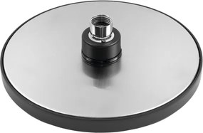 Pălărie de duș Aqualine d. 20 cm negru mat