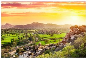 Tablou cu valea Hampi în India (90x60 cm)