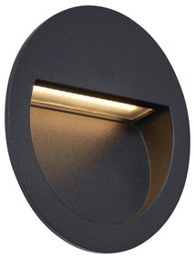 Lampă de perete încastrată modernă neagră cu LED inclus IP65 - Gem