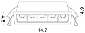 Spot LED incastrabil tavan fals / plafon AKIRA 11W