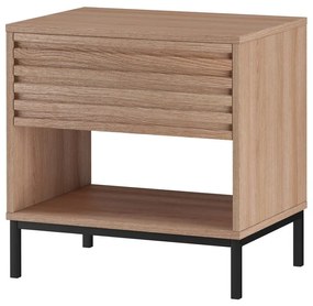 Noptieră în culoare naturală cu blat cu aspect de lemn de stejar Celine – Støraa