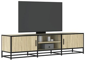 vidaXL Dulap TV, stejar sonoma, 160x35x41 cm, lemn prelucrat și metal