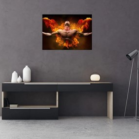 Tablou pe sticlă - Putera de bărbat (70x50 cm)