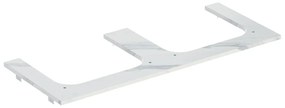 Blat pentru lavoar Geberit One cu decupaj dublu 120 cm tip marmura alba