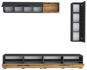 Living haaus Haga V13, Antracit/Stejar Wotan, L 240 cm