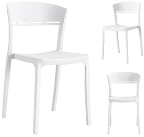 Scaun din plastic COCO alb