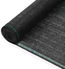 vidaXL Plasă teren de tenis, negru, 1,4x25 m, HDPE