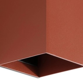 Aplica perete aluminiu terracotta, 2xGU10, LUNE square