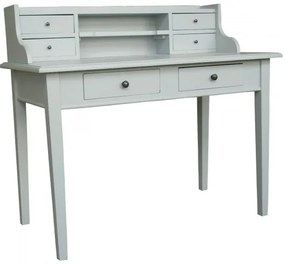 Birou gri din lemn de pin, cu aspect vintage, Paris