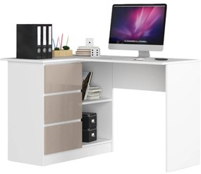 Masă PC de colț Bodhi (cappuccino lucios) (S). 1068936