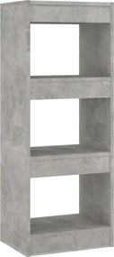 vidaXL Bibliotecă/Separator cameră, gri beton, 40x30x103 cm, PAL