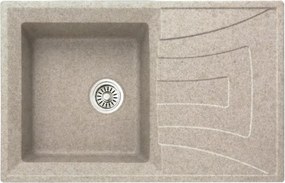 Chiuveta compozit Inter Ceramic finisaj bej-nisip 78x50 cm cu picurator