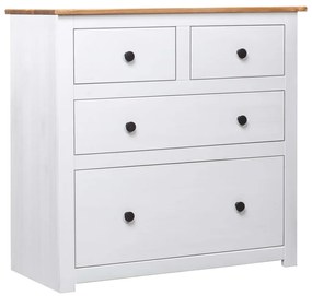 282657 vidaXL Servantă, alb, 80 x 40 x 83 cm, lemn de pin, gama Panama
