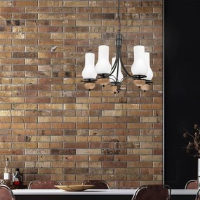 Lustră pe lanț Brilagi COTTAGE 5xE14/40W/230V fag/alb