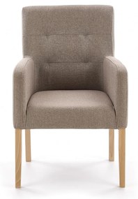 Fotoliu tapitat Filo bej - H 92 cm