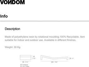 Sezlong plaja design modern premium JUT SUN CHAISE 44404 Vondom