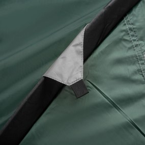 Outsunny cort de camping pentru 2 persoane, orificii din plasă, cârlig pentru lampă, geantă de transport, gri+galben | Aosom Romania