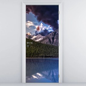 Fototapet pentru ușă - Lac și munți (95x205cm)
