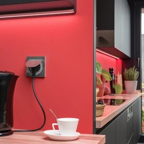 Priză încastrabilă de podea de exterior Brilagi IP55 crom mat pătrat