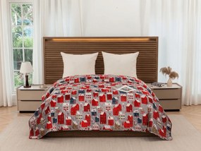 Cuvertura de pat WINTER COTTAGE, gri Dimensiune: 220 x 240 cm