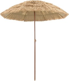 vidaXL Parasol de Plajă natural 255 x 255 x 255 cm Poliester și oțel