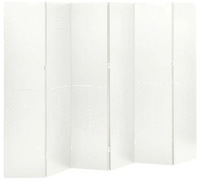 3095200 vidaXL Paravane de cameră cu 6 panouri,2 buc.,alb, 240x180 cm, oțel