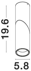 Spot aplicat ajustabil design modern BOSTON negru