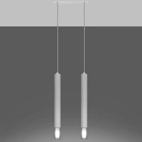 Lustră pe cablu VIZIER 2xG9/40W/230V albă Sollux SL.0958