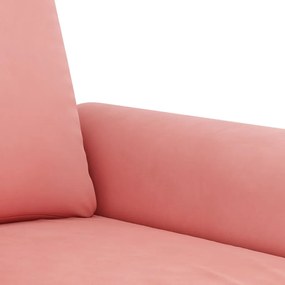 Canapea de o persoana, Roz, 60 cm, catifea Roz, 92 x 77 x 80 cm